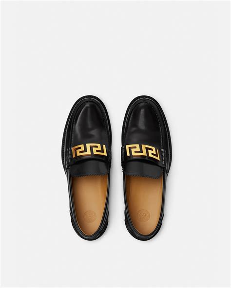 versace 95 loafers|Versace greca loafers male black.